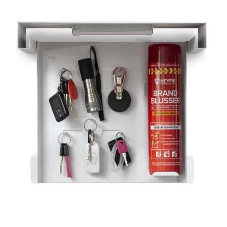 Black. Frame fire extinguisher cabinet